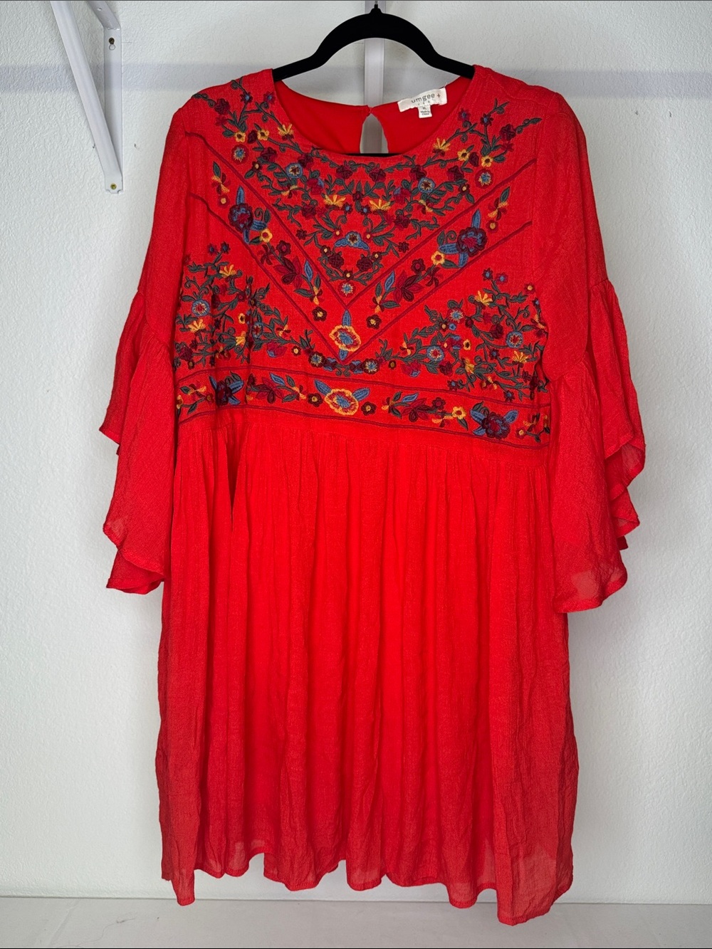 Umgee Boho Bliss Embroidered Babydoll Dress